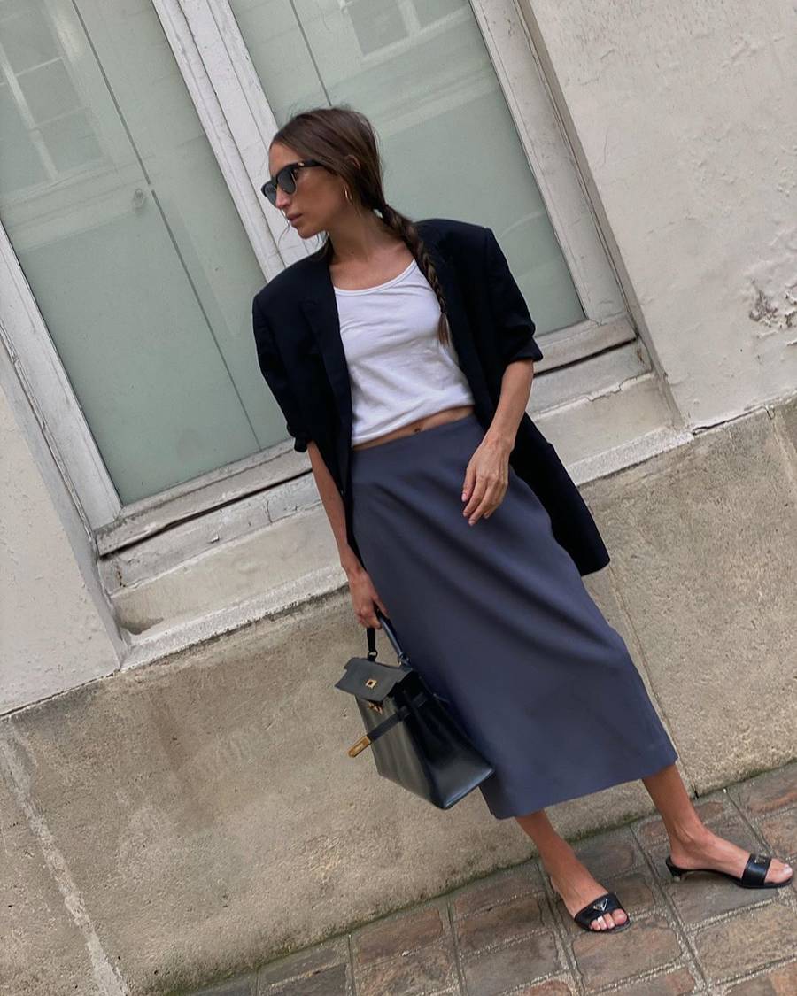 look cinza elegante